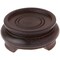 Bard's Dark Wood Decorative Base, 1.25" H x 2.875" W x 2.875" D (2" Display Diameter)